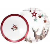 SELTMANN WEIDEN Life Christmas Tafelservice 12-tlg. weiß-braun