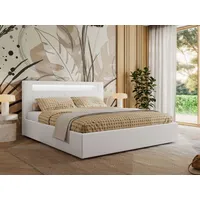 Mks möbel MKS MEBLE Polsterbett Doppelbett mit Holzlattenrost GOLD