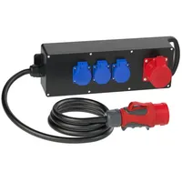 Unitec Steckdosenleiste 2 m Schwarz 3 St.