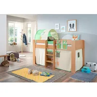 RELITA Hochbett Andi 90 x 200 cm Buche dekor