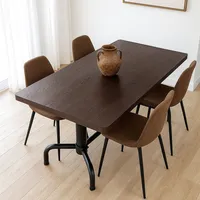 Mendler Esszimmertisch HWC-P31, Tisch Esszimmertisch, Industrial Holz 140x80cm dunkel,