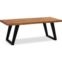 FineBuy Couchtisch 120 cm Braun Akazie 120 x 60