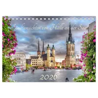 Calvendo Stadtansichten von Halle an der Saale (Tischkalender 2026