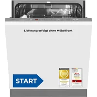 Exquisit EGSP56312-E-030E Einbau-Geschirrspüler (vollintegrierbar, 600 mm, Silber)