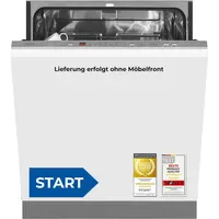 Exquisit EGSP56312-E-030E Einbau-Geschirrspüler (vollintegrierbar, 600 mm, Silber)