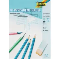 Folia DIN A3 Durchschlagpapier Transparent 80 g/m2 25 Blatt