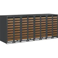 VidaXL Mülltonnenbox 272 x 115,5 cm grau
