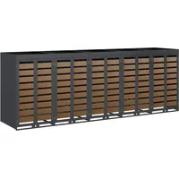 VidaXL Wagenmüllbehälter 340 x 121,5 cm grau