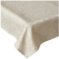 Nyvi Tischdecke Elegance Leinenoptik Ecru - Pflegeleicht, Bei 40°C