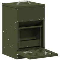 VidaXL Hühnertretfeeder Olive Grün 25 x 42 x 40