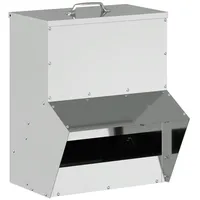VidaXL Hühnerfütterer Silber 35 x 30,5 x 43,5 cm