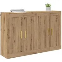 VidaXL Wandmontierter Schrank 2 Stk Artisan-Eiche 69,5 x 34