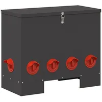 VidaXL Hühnerfütterer Schwarz 60,5 x 29 x 51 cm