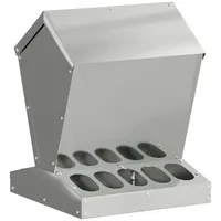 VidaXL Hühnerfütterer Silber 30 x 30 x 39 cm