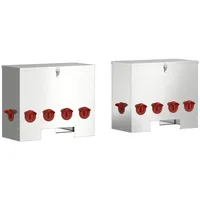 VidaXL Hühnerfütterer 2 pcs Silber 60,5 x 29 x