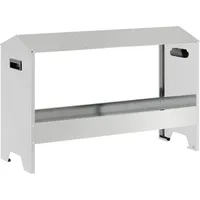 VidaXL Hühnerfütterungsrinne Silber 81 x 32 x 53,5 cm