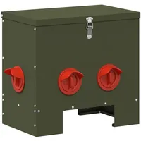 VidaXL Hühnerfütterer Olive Grün 40,5 x 25 x 38