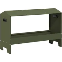 VidaXL Hühnerfütterungsrinne Olive Grün 81 x 32 x 53,5