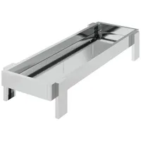 VidaXL Hühnerfütterungsrinne Silber 80 x 28 x 13,5 cm