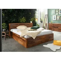 Massivmoebel24 Bett Sheesham 200x200 walnuss gewachst TORONTO #258