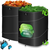 Kesser KESSER® Pop-Up-Gartensack Laubsack Gartenabfallsack inkl. Handschuhe Selbststehend mit