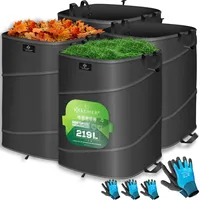 Kesser KESSER® Pop-Up-Gartensack Laubsack Gartenabfallsack inkl. Handschuhe Selbststehend mit