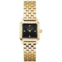 Rosefield Damen-Armbanduhr Boxelle Goldfarben/Schwarz
