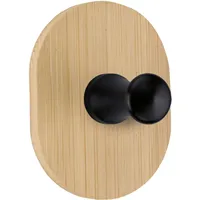 KLEINE WOLKE Garderobenhaken Bamboo Hook One Braun