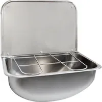 KWC AR Ausgussbecken, SIRIUS, Edelstahl, 436x190x339 mm, Klapprost und