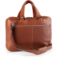 Plevier Vintage Larry Aktentasche Leder 40 cm Laptopfach braun