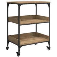 VidaXL Küchentrolley Artisan-Eiche 60 x 41 x 80,5 cm