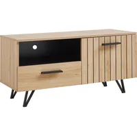 [en.casa] Fernsehschrank Noppen 100x38x49 cm Eicheoptik