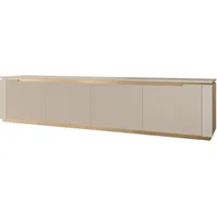 Mirjan24 Hilafin 4K TV-Lowboard 219x40x50 cm Beige/Kunststoff