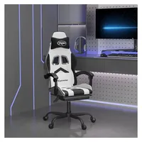 VidaXL Gaming-Stuhl Kunstleder Weiß & Schwarz