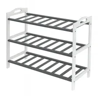 Relaxdays Schuhregal 70 x 48 x 25 cm grau/weiß