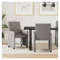 VidaXL Esszimmerstuhl Stoff taupe 2er Set