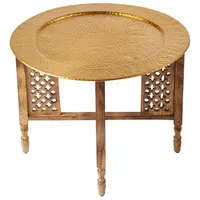 Marrakesch Orient & Mediterran Interior Orientalischer Couchtisch Hania Gold