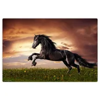 Cover-your-desk Schreibtischunterlage für Kinder und Erwachsene Schwarzes Pferd, aus