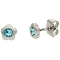Boccia Titanium Ohrstecker Blume Türkis 05094-03 onesize