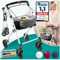 Eloneo Wohnungsrollator 54cm breit faltbar und leicht mit Tablett