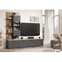 Home Affaire Wohnwand HOME AFFAIRE "Bajo", anthrazit, evoke eiche,