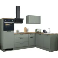 BASIC by Balculina Winkelküche L-Form 260 cm grün