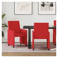 VidaXL Esszimmerstuhl Kunstleder rot 2er Set