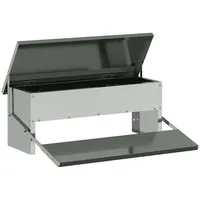 VidaXL Hühnertretfeeder Silber 48,5 x 39,5 x 19 cm