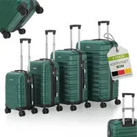 Juskys Rom Koffer-Set 4-tlg. dunkelgrün