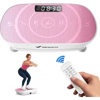 Merach Vibrationsplatte, Mini-Vibrationsplattform mit LED-Display, 10 Intensitätsstufen, 100W, bis