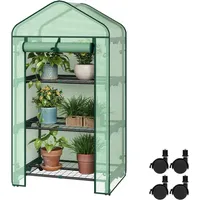 Woltu Gewächshaus Metall Grün Folie 70x131 cm