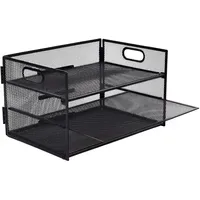 Relaxdays Dokumentenablage Metall Schwarz 3 St.