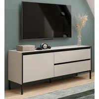 Inn.furn TV-Lowboard in Kaschmir und Schwarz 150 cm Torello