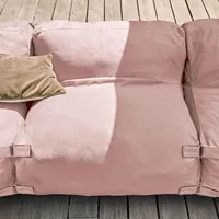 Oviala Modularer Sofasessel in puderrosa